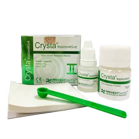 Prevest DenPro Crysta Restorative Glass Ionomer Cement – 15g Powder + 10ml Liquid - Image 2