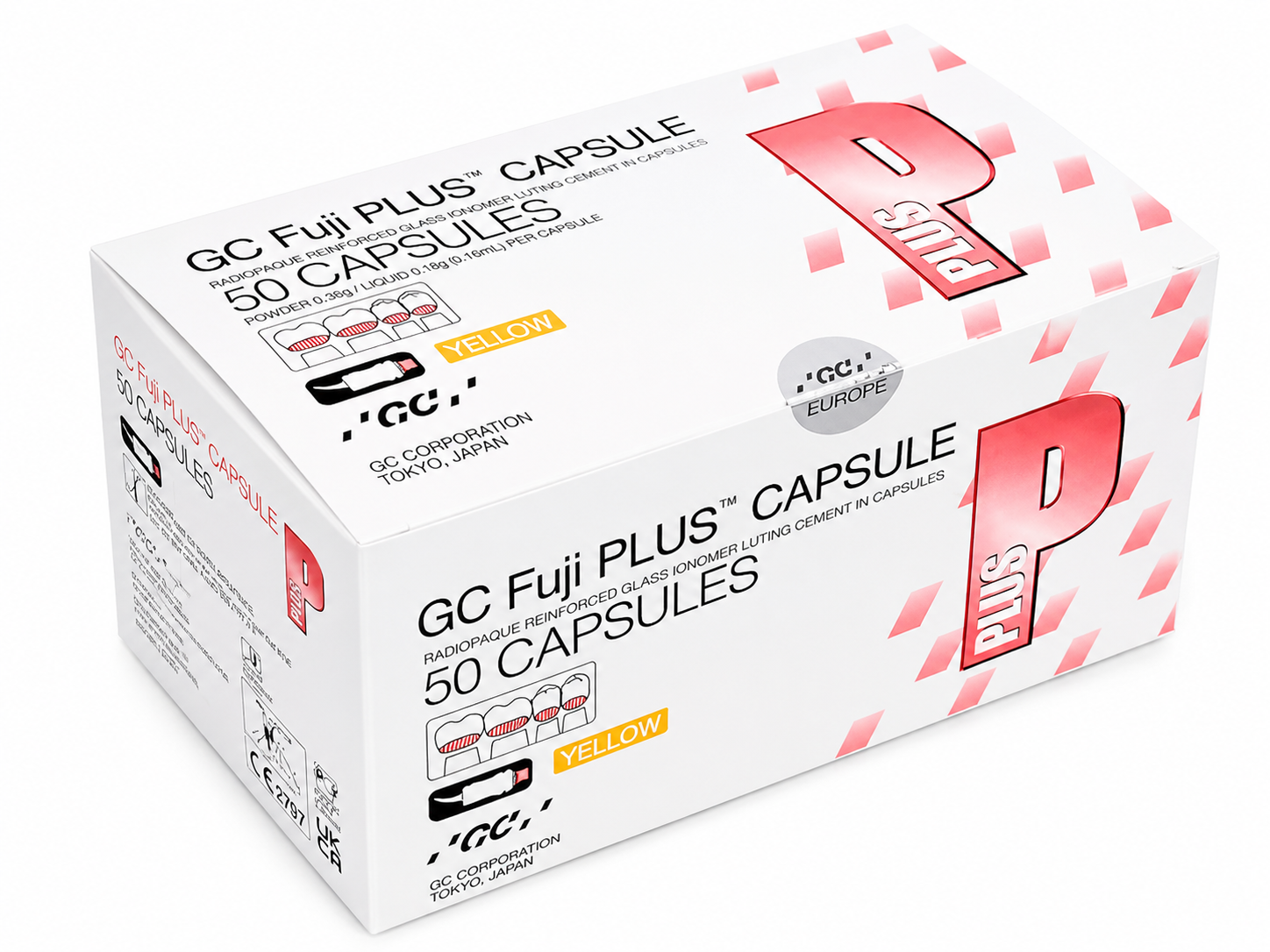 GC Fuji PLUS Capsules (Yellow)– Resin Reinforced Glass Ionomer Luting Cement, 50 Capsules - Image 4